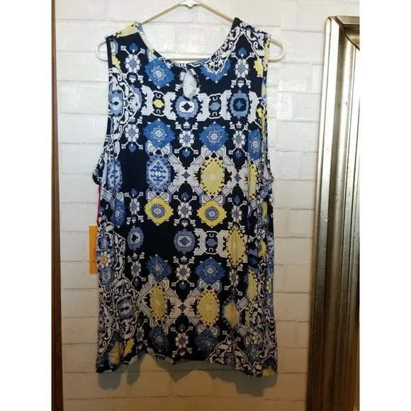 Ruby Rd. Women's Plus 2x Floral Tank Top Blouse Very Cute! NWT - Picture 5 of 5
